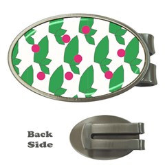 Feuilles Et Pois Money Clips (oval) 