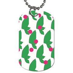 Feuilles Et Pois Dog Tag (two Sides)