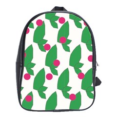 Feuilles Et Pois School Bag (large)