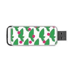 Feuilles Et Pois Portable Usb Flash (one Side)