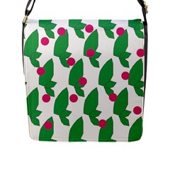 Feuilles Et Pois Flap Closure Messenger Bag (l)