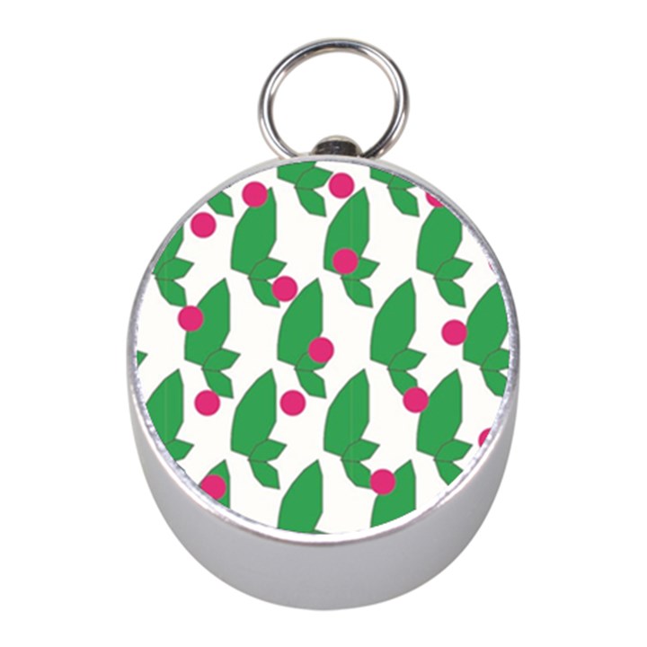 Feuilles Et Pois Mini Silver Compasses