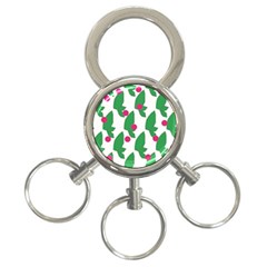 Feuilles Et Pois 3-ring Key Chains by perlette