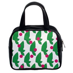 Feuilles Et Pois Classic Handbag (two Sides) by perlette