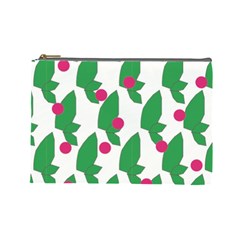 Feuilles Et Pois Cosmetic Bag (large)