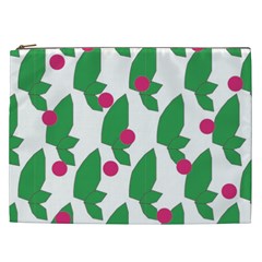 Feuilles Et Pois Cosmetic Bag (xxl)