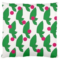 Feuilles Et Pois Large Flano Cushion Case (one Side) by perlette