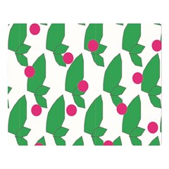 Feuilles Et Pois Double Sided Flano Blanket (large) 