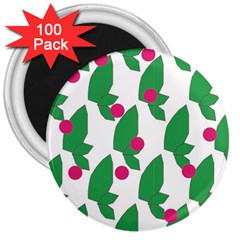 Feuilles Et Pois 3  Magnets (100 Pack)