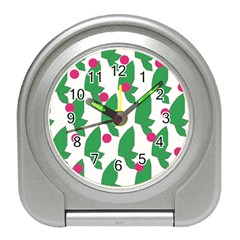 Feuilles Et Pois Travel Alarm Clock by perlette