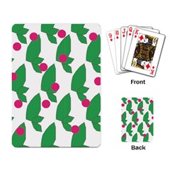 Feuilles Et Pois Playing Cards Single Design