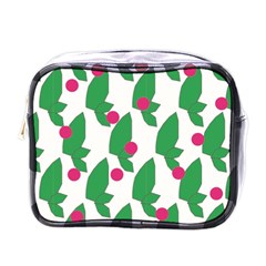 Feuilles Et Pois Mini Toiletries Bag (one Side) by perlette