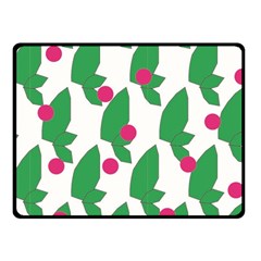 Feuilles Et Pois Fleece Blanket (small) by perlette