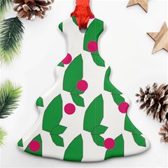 Feuilles Et Pois Ornament (christmas Tree)  by perlette