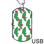 Feuilles Et Pois Dog Tag USB Flash (One Side) Front