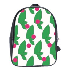 Feuilles Et Pois School Bag (xl) by perlette