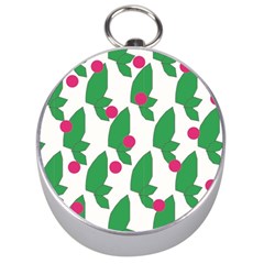 Feuilles Et Pois Silver Compasses by perlette