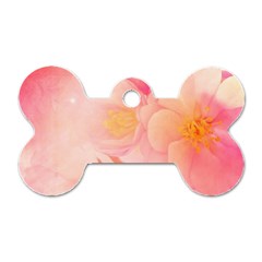 Wonderful Floral Design, Soft Colors Dog Tag Bone (one Side) by FantasyWorld7