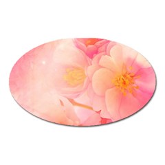 Wonderful Floral Design, Soft Colors Oval Magnet by FantasyWorld7