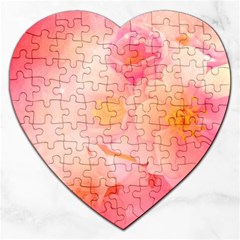 Wonderful Floral Design, Soft Colors Jigsaw Puzzle (heart) by FantasyWorld7