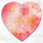 Wonderful Floral Design, Soft Colors Jigsaw Puzzle (Heart) Front