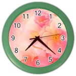 Wonderful Floral Design, Soft Colors Color Wall Clock Front