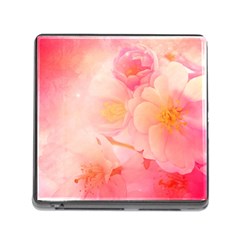 Wonderful Floral Design, Soft Colors Memory Card Reader (square 5 Slot) by FantasyWorld7