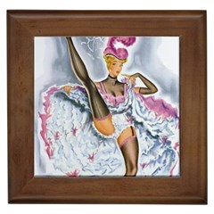 Bal Du Moulin Rouge French Cancan Framed Tiles by StarvingArtisan