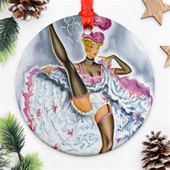 Bal Du Moulin Rouge French Cancan Ornament (round) by StarvingArtisan