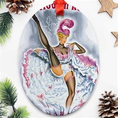 Bal Du Moulin Rouge French Cancan Ornament (oval) by StarvingArtisan