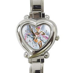 Bal Du Moulin Rouge French Cancan Heart Italian Charm Watch by StarvingArtisan