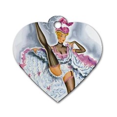 Bal Du Moulin Rouge French Cancan Dog Tag Heart (two Sides) by StarvingArtisan