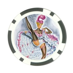 Bal Du Moulin Rouge French Cancan Poker Chip Card Guard by StarvingArtisan