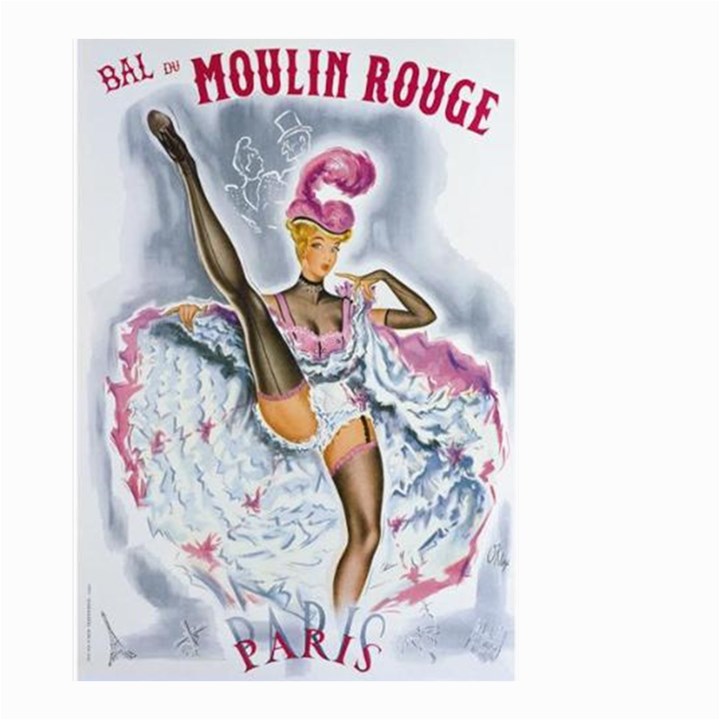 Bal Du Moulin Rouge French Cancan Small Garden Flag (Two Sides)