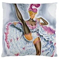 Bal Du Moulin Rouge French Cancan Large Cushion Case (two Sides) by StarvingArtisan