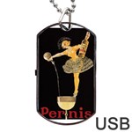 Pernis Champagne Dog Tag USB Flash (Two Sides) Front