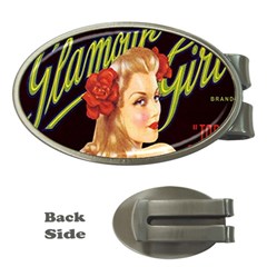 Blonde Bombshell Retro Glamour Girl Posters Money Clips (oval)  by StarvingArtisan