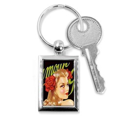 Blonde Bombshell Retro Glamour Girl Posters Key Chains (rectangle)  by StarvingArtisan