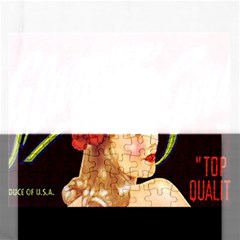 Blonde Bombshell Retro Glamour Girl Posters Rectangular Jigsaw Puzzl by StarvingArtisan