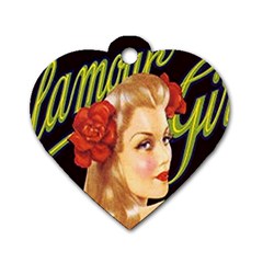 Blonde Bombshell Retro Glamour Girl Posters Dog Tag Heart (two Sides) by StarvingArtisan