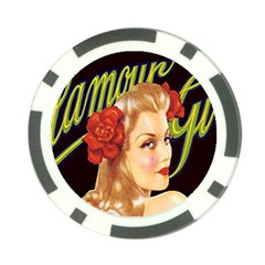 Blonde Bombshell Retro Glamour Girl Posters Poker Chip Card Guard (10 Pack) by StarvingArtisan