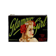 Blonde Bombshell Retro Glamour Girl Posters Cosmetic Bag (medium) by StarvingArtisan