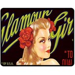 Blonde Bombshell retro Glamour Girl Posters Fleece Blanket (Medium)  60 x50  Blanket Front