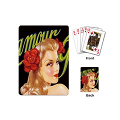 Blonde Bombshell Retro Glamour Girl Posters Playing Cards (mini) by StarvingArtisan