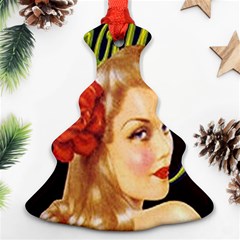 Blonde Bombshell Retro Glamour Girl Posters Ornament (christmas Tree) 