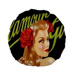 Blonde Bombshell retro Glamour Girl Posters Standard 15  Premium Flano Round Cushions Front