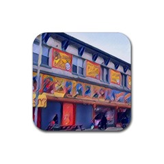 Coney Island Freak Show Rubber Coaster (square)  by StarvingArtisan