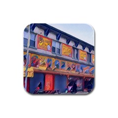 Coney Island Freak Show Rubber Square Coaster (4 Pack)  by StarvingArtisan