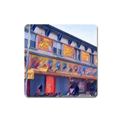 Coney Island Freak Show Square Magnet by StarvingArtisan