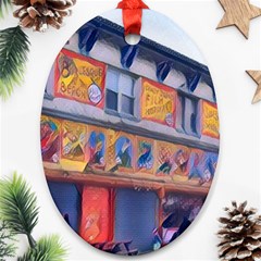 Coney Island Freak Show Oval Ornament (two Sides) by StarvingArtisan